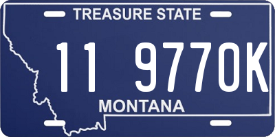 MT license plate 119770K