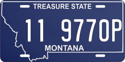 MT license plate 119770P