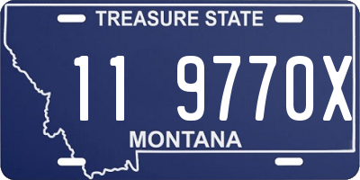 MT license plate 119770X