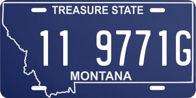 MT license plate 119771G