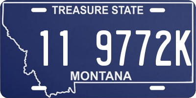 MT license plate 119772K