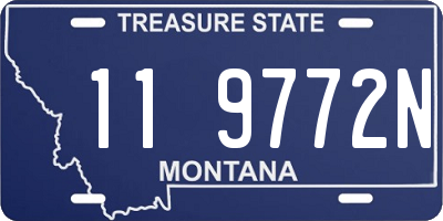 MT license plate 119772N