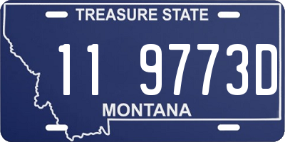 MT license plate 119773D