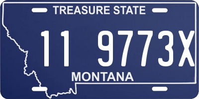 MT license plate 119773X