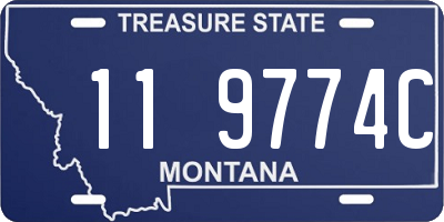 MT license plate 119774C