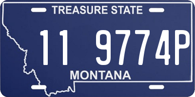 MT license plate 119774P