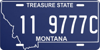 MT license plate 119777C