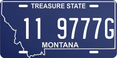 MT license plate 119777G