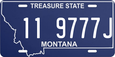 MT license plate 119777J
