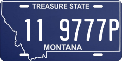 MT license plate 119777P