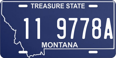MT license plate 119778A