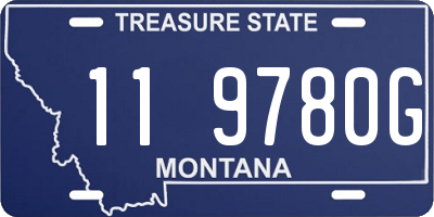 MT license plate 119780G