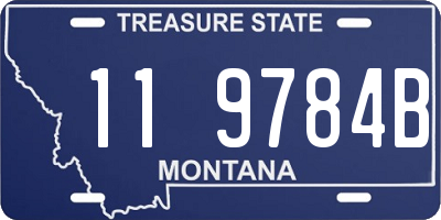 MT license plate 119784B