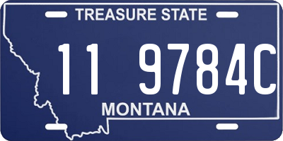 MT license plate 119784C