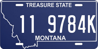 MT license plate 119784K