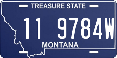 MT license plate 119784W