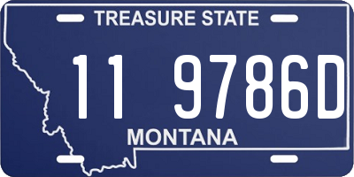 MT license plate 119786D