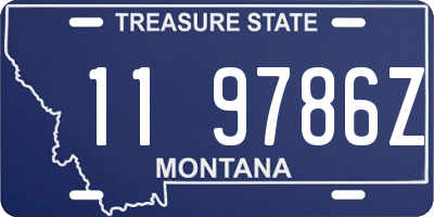 MT license plate 119786Z