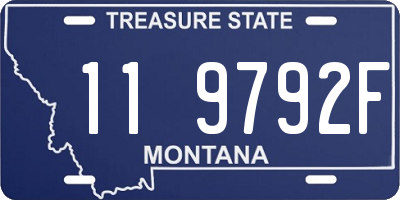 MT license plate 119792F