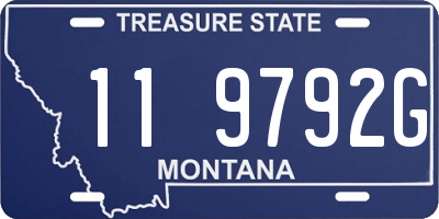 MT license plate 119792G