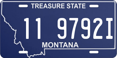 MT license plate 119792I