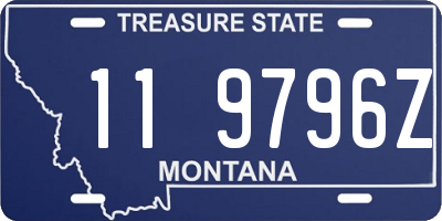 MT license plate 119796Z