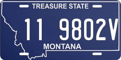 MT license plate 119802V