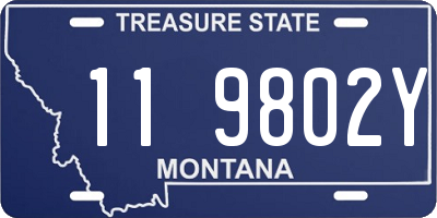 MT license plate 119802Y