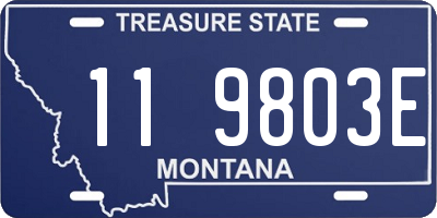 MT license plate 119803E