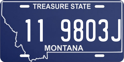 MT license plate 119803J