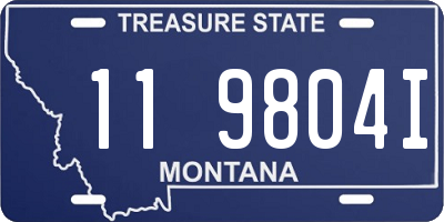 MT license plate 119804I