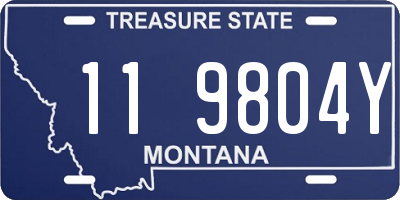 MT license plate 119804Y