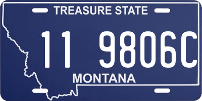 MT license plate 119806C
