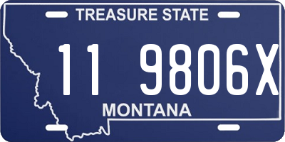 MT license plate 119806X