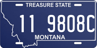 MT license plate 119808C