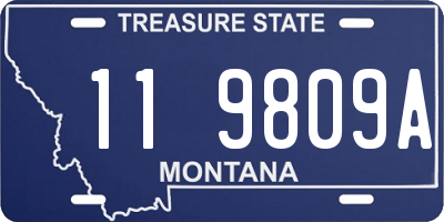MT license plate 119809A