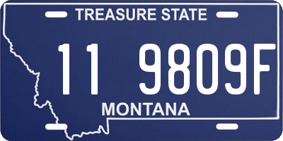 MT license plate 119809F