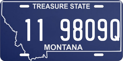MT license plate 119809Q