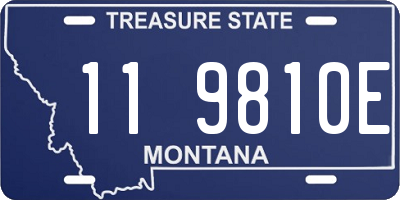 MT license plate 119810E