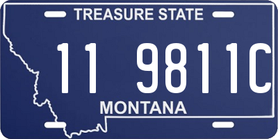 MT license plate 119811C