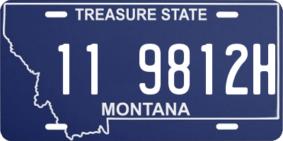 MT license plate 119812H