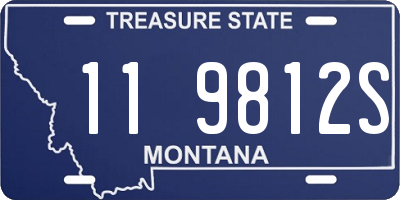 MT license plate 119812S