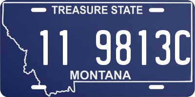 MT license plate 119813C