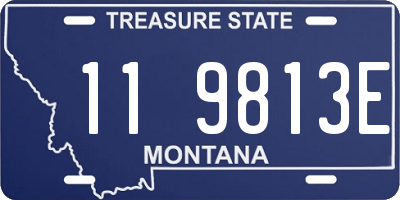 MT license plate 119813E
