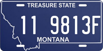 MT license plate 119813F