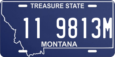 MT license plate 119813M