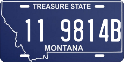 MT license plate 119814B