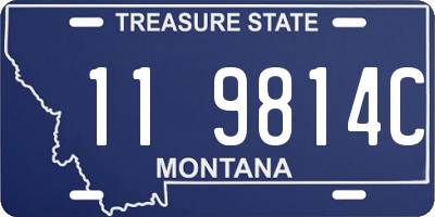 MT license plate 119814C