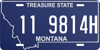 MT license plate 119814H