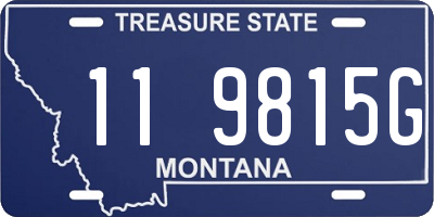 MT license plate 119815G